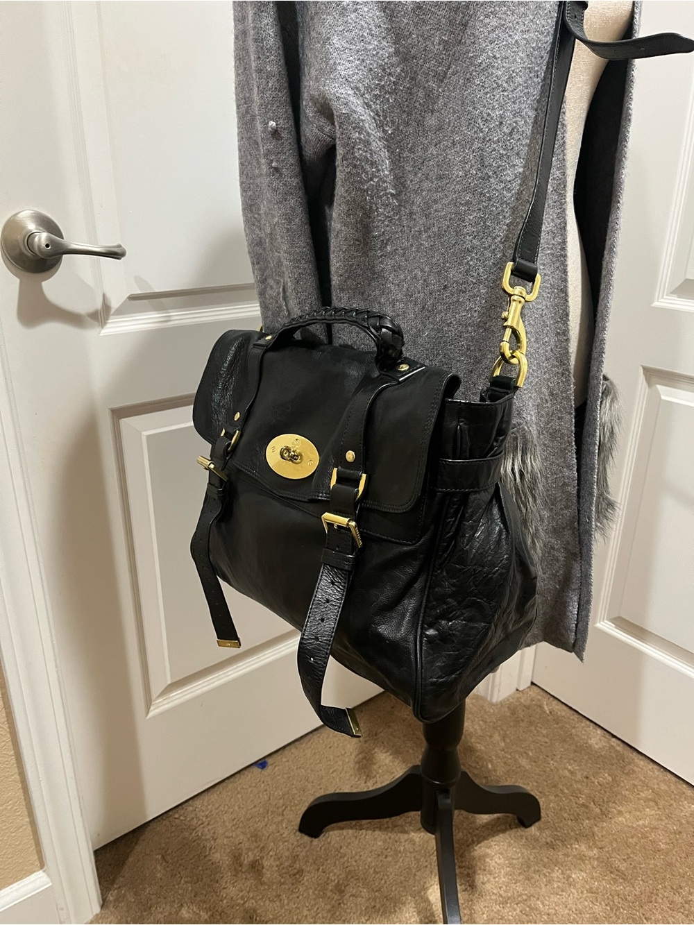 MULBERRY BLACK LEATHER ALEXA - Picture 15 of 16